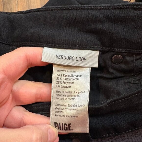 Paige black Verdugo Crop jeans - Picture 5 of 5